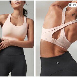 Y Athleta Phenomena Baby Pink Cross Back Athletic Seamless Performance Bra